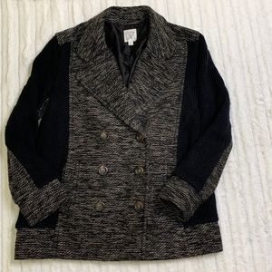 BP. from Nordstrom Black Coat Size Large‎ L Double Breasted Black & White
